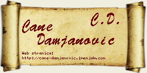 Cane Damjanović vizit kartica